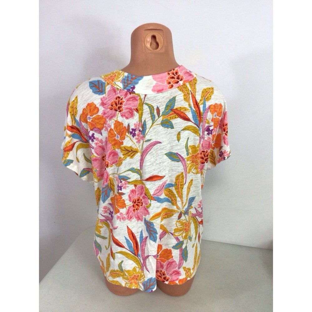 CC California Floral Linen Shirt Womens XL - Picture 6 of 6